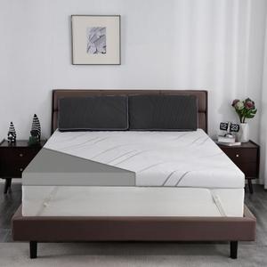 Ultra Firm Mattress Topper Queen Size, 3 Inch Extra Firm Mattress Pad for Pain Relief, High Density Support Bed Topper with Removable & Washable Cover, CertiPUR-US, No Smell