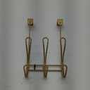 Twisted Design Over The Door Hook Rack, Over The Door Towel Rack, Door Hanger, Door Coat Hanger, Over The Door Coat Rack, for Bathroom, Bedroom or Laundry Room (Gold with 6 Hooks)