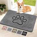 Bcoimo Super Absorbent Dog Door Mat, 36"*24" Anti Slip Mat for Muddy Paws, Pet Rugs for Dirty Paws Washable that Absorbs Moisture and Dirt, for Dog Cage and Pet Resting Carpet