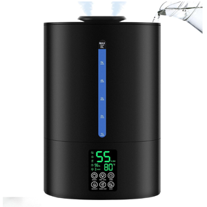 Coolfiqu 6L Humidifiers for Bedroom Large Room Home,Cool and Warm Humidifier for Baby and Plants Hot Mist Top Fill Desk Humidifiers Oil Diffuser,Quiet,Adjustable Mist,360°NozzleBlack(2026 Upgraded)