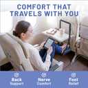 BASIC CONCEPTS Airplane Foot Hammock for Plane Travel Essentials - Airplane Travel Essentials, Long Flight Foot Rest - Plane Gadgets