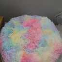 Himax Small Dog Bed, Fluffy Dog Bed with Blanket Attached, Cat Bed Washable, Multi-Colored (Size: 20.0"L x 20.0"W x 7.0"Th
)