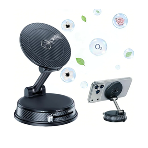 MagSafe Car Mount | 2-in-1 Magnetic Phone Holder for Car Dashboard with Aroma Diffuser | 360° Adjustable & Ultra-Suction Cup | Compatible with iPhone & Android Devices (Black
