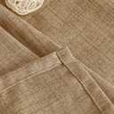 YoungsTex Burlap Linen Curtains 63 Inch Length for Living Room Window, Textured Semi Sheer Drapes Light Filtering with Rod Pocket Back Tab for Farmhouse Bedroom, Toffee, 52 X 63 Inch, 2 Panels