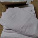 Pureegg Rectangle Table Cloth 60" x 102"  Durable Polyester Tablecloth Offers Reusable & Washable Protection, Ideal for Outdoor Party, Picnic, Wedding, Banquet and Birthday, 6 Pack, White