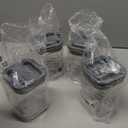 MR.SIGA 4 Pack Airtight Food Storage Container Set, BPA Free Kitchen Pantry Organization Canisters with One-handed Leak Proof Lids, 1L / 33.8oz, Medium, Gray