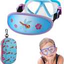RUIGAO Toddler Swim Goggles Nose Cover,Kids Goggles No Hair Pull,Anti Fog Children Swimming Mask