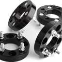 JiiinMiiin 4X4 1"(25mm) Golf Cart Wheel Spacers Adapters with Hub bore 68mm Fits for EZ GO EZGO Club Car, Thick 4x101.6mm 1/2" x20 Studs, Black 4PCS