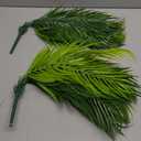 Artificial Palm Plants, Plastic Tropical Palm Tree Shrubs Fake Greenery Decor for Outdoor Indoor Home Garden Verandah Party Wedding Table Centerpieces DIY Christmas Decoration Planter Filler 2 Pack