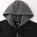 Men's Full Zip Fleece Hoodie Lightweight Athletic Performance Sweatshirt Jacket with Pocket (Black, XXL)