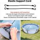 SAFANA 12 Pack Hook and Loop Fasteners for Pool Cover with Pull Rings or Holes On Edge, 2 Pack Elastic Rope Hook for 12FT Framed Prism Pool, Windproof Fixed Accessory, Cable Wires Strap Organize