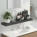 Furinno Tanna Floating Shelves for Wall, Bathroom Wall Shelf, Americano, 9.3 x 35.4