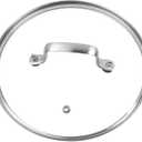 9" Tempered Glass Pan Lid with Steam Vent, Thickened to 4mm and Dishwasher Safe and Oven up to 480, Universal Lid Fit for Cast Iron Skillets, Frying Saute Pan, Cooking Pot (Silver)