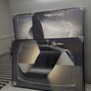 Framed Modern Black and White Abstract Wall Art for Living Room, Large 3 Piece Bright Style Silvery Artwork for Walls, Luxury Painting Prints for Dining Room Hallway Office Wall Decor, 24x36 In