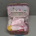 Tea Party Set for Little Girls,PRE-WORLD Princess Tea Time Toy Including Dessert,Cookies,Doughnut,Teapot Tray Cake, Tablecloth & Carrying Case,Kids Kitchen Pretend Play for Girls Boys Age 3-6