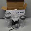 Ganiza Smoothie Blender, 900W Blenders for Shakes and Smoothies, 15-Piece Personal Blender and Grinder Combo for Kitchen, Smoothies Maker with 4 BPA-Free Portable Cup, Nutritious Recipe