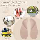 2 Pairs Arch Support Inserts for Womens Sandals Adhesive Arch Pad Support Shoe Insoles for Flat Feet, Plantar Fasciitis, Foot Pain Relief