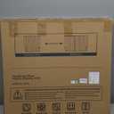 Cumbor 29.243" Baby Gate for Stairs, Wall-Mounted (Drill Required), Expandable No Bottom Bar Dog Gate, Auto Close Extra Wide Walk Thru, Pet & Toddler Proof Gate, Top & Bottom of Stairways (Brown)