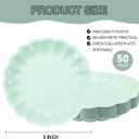 2 x BHHQHH 50Pcs Disposable Scalloped Paper Plates 9 Inch Shell Edge Dinner Paper Plates for Wedding Baby Shower Birthday Party Bridal Party Supplies(Green)