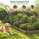 No Dig Garden Fence Outdoor for Yard, 48in (H) x 23.6ft(L)