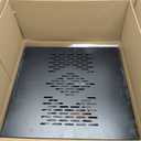 RIVECO 12U Network Rack with Reinforced Top Cover - 4 Post Floor Rack on Wheels for 19" Equipment & Stereo Gear- Including Rack Mount Power Strip & 1PCS 1U Rack Shelf