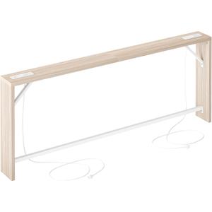 TIQLAB Sofa Table, 79 inch (1.2'' Thick Tabletop) Long Console Table Behind Couch, Narrow Entryway Table with Angled Metal Frame, Industrial Console Table for Entryway, Light Walnut