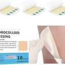 Hydrocolloid Wound Dressing, 10 Pack 4" x 4" with Border | Self-Adhesive Waterproof Bandage for Advanced Wound Care | Ideal for Leg Ulcers, Bedsores, Pressure Sores | Sterile & Hypoallergenic