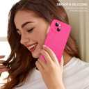 ZIYE for iPhone 14 Case Hot Pink Leopard Pattern Phone Case with Camera Protection,Soft TPU Silicone Rubber Protective Cover Cheetah Design Cases Compatible with iPhone 14 6.1 Inch