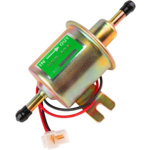 Universal Electric Fuel Pump 12V, Inline Low Pressure Fuel Pump 3-6 PSI for Carburetor Lawn Mowers Small Engine Motorcycles ATVs and More