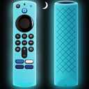 Silicone Remote Cover Compatible with Alexa Voice Remote for Fire TV Stick 4K / Fire TV Stick HD, Glow in The Dark, Blue