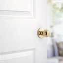 Kwikset Polo Interior Passage Door Knob, Handle For Closet and Hallway Doors, Non-Locking Doorknob in Satin Nickel, with Microban Protection