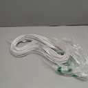 100Feet Long Telephone Extension Cord Phone Cable Line Wire, with Standard RJ11 Plug and 1 in-Line Couplers and 35Cable Clip Holders-White