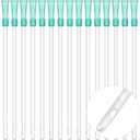 TrelaCo 50 Pcs 10'' Long PVC Replacement Tubings Supplies Tubes Kit 12FR Disposable Cleaning Nozzle Clear Replacements Tube Hose with Flexible Rounded End for Smooth Insert