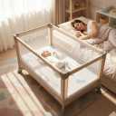 Pack and Play Mattress, 38"x26"x3" Soft & Firm Memory Foam Pack N Play Mattresses, 3 Inch Thick Baby Memory Foam Mattress for Pack and Play with Removable Cover