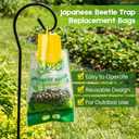 6 Pack Japanese Beetle Trap Bag Refills, Reusable Japanese Beetle Trap Replacement Bags for Backyard Garden Farm Outdoor Use - Easy to Install (Collection Bags Only)