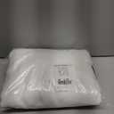 NICETOWN White Linen Sheer Curtains and Drapes 84 inches Long, Rod Pocket & Back Tab semitransparent with Light Through Vertical Window Treatments for Sliding Glass Door & Living Room, 52"W, Set of 2