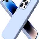 ORNARTO Compatible with iPhone 14 Pro Case 6.1, Slim Liquid Silicone 3 Layers Full Covered Soft Gel Rubber Phone Case Protective Cover with Microfiber Lining 6.1 inch-Baby Blue
