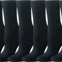 Amazon Essentials Women's Cotton Crew Socks (6-9, Black)