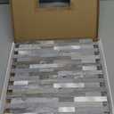 STICKGOO Peel and Stick Backsplash, PVC Wall Tiles Stick on Backsplash for Kitchen(5 Sheets, Distressed Wood with Metal Silver)