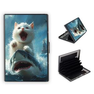 2 x KUJKBFWJ Gothic Dragon Queen 0.43" Ultra Slim Metal Credit Card Holder