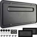 Rear License Plate Holder for Tesla Model Y and Model 3, Back License Plate Bracket Frames with Screws and Backseat Air Vent Cover, Rear Plate Mounting Kit