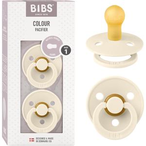 Bibs Pacifiers Color Collection, Set of 2 BPA-Free Latex Pacifiers Made in Europe, Round Nipple Baby Pacifier.
