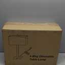 21" Touch Bedside lamps with 2 USB & AC Outlets, 3-Way Dimmable Bedside Table Lamps Set of 2 for Bedroom Living Room Office Reading, Beige Linen Shade Lamps for Night Stands, 2700K LED Bulbs Included