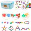 TOMYOU 400 Pieces Building Blocks Kids STEM Toys Educational Building Toys Discs Sets Interlocking Solid Plastic for Preschool Kids Boys and Girls Aged 3+, Safe Material Creativity, Medium