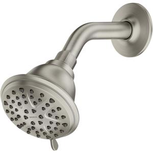 Moen Attune 8-Function Wall Mount Fixed Showerhead, Spot Resist Brushed Nickel, 218W0SRN