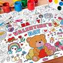 6 x Nicime 43.3x31.5Inch Valentine's Day Giant Coloring Poster with Picture, Birthday Gift Painting Poster, Art Crafts Activity Drawing Paper in School, Classroom, Home, Party for Boys, Girls, Kid (Colorful)