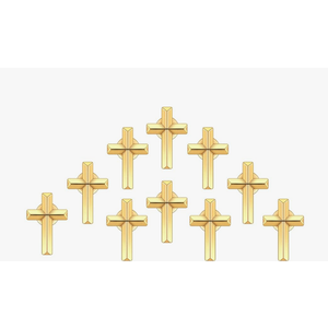 DICOSMETIC Cross Pins Bulk Alloy Cross brooch Metal Religious Lapel Pins Small Memorial Pins for Men Women Church Prayer Clothes Matching 9 Piece