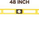 Mayes 10102 Polystyrene 4ft Level, 48 Inch Level Made in the USA, Contractor, Plumber, and Carpenter Tools, Impact Resistant Frame, Three Vials, Accurate to .001 Inch, Wont Scratch Work Surfaces