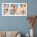 Collage Picture Frame for Wall White Multi Photo Frame Holds 8x10 and 4x6 Pictures Family Photo Display Modern Farmhouse Home Dcor Gallery Wall Frame Hanging Horizontal or Vertical Picture Collage Display, 5 Opening
