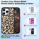 IYH for iPhone 15 Pro Max Case with 3 Interchangeable Magnetic Back Covers, Military-Grade Protection | Wireless Charging Compatible, Floral Pattern, Black